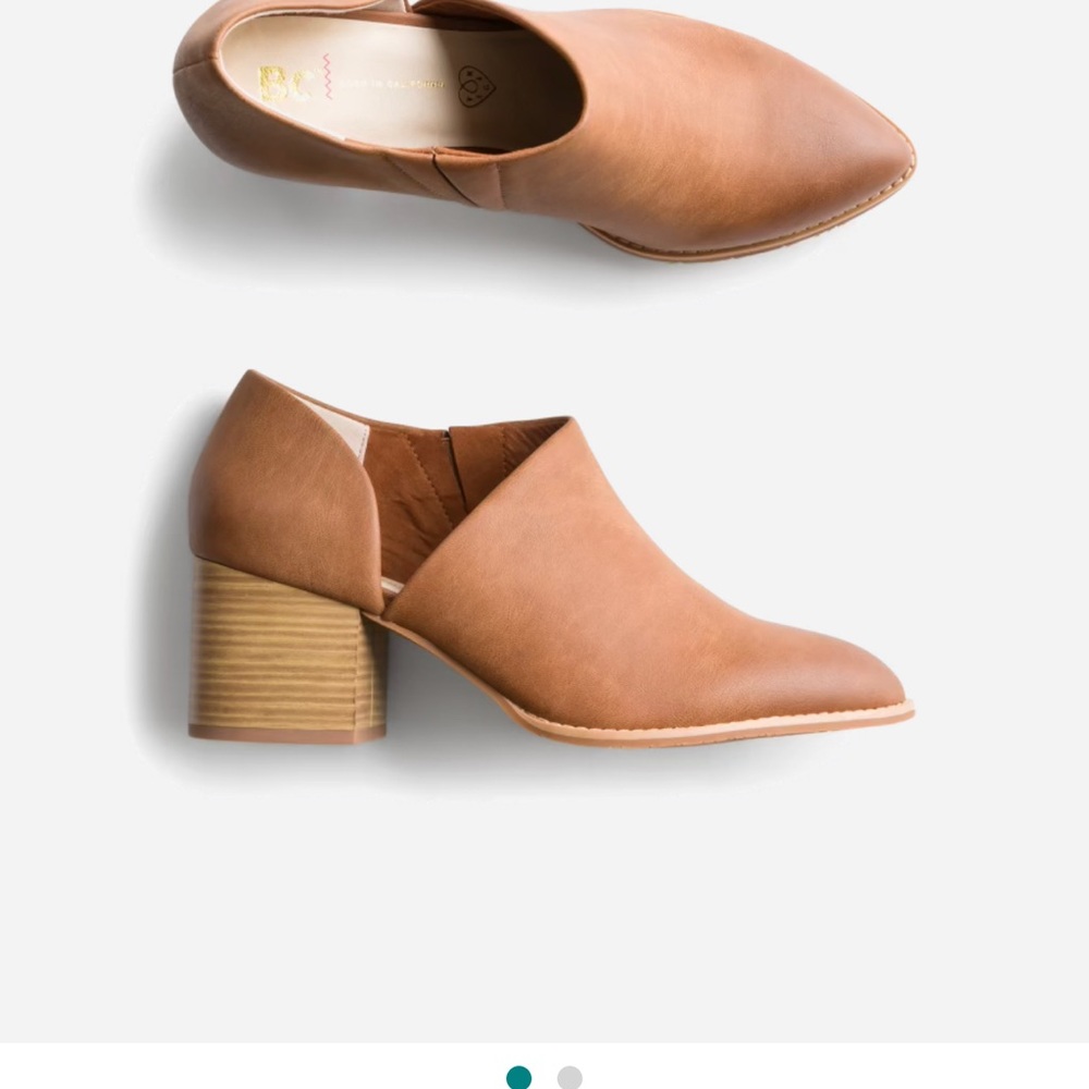 BC Footwear Make a Difference Booties in Cognac Size 10.    New without tags.